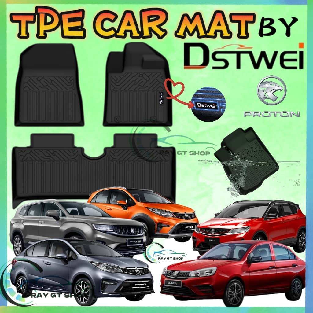 Upgraded TPE TPE Car Mat Car Carpet Karpet Kerete TPE Proton Saga VVT