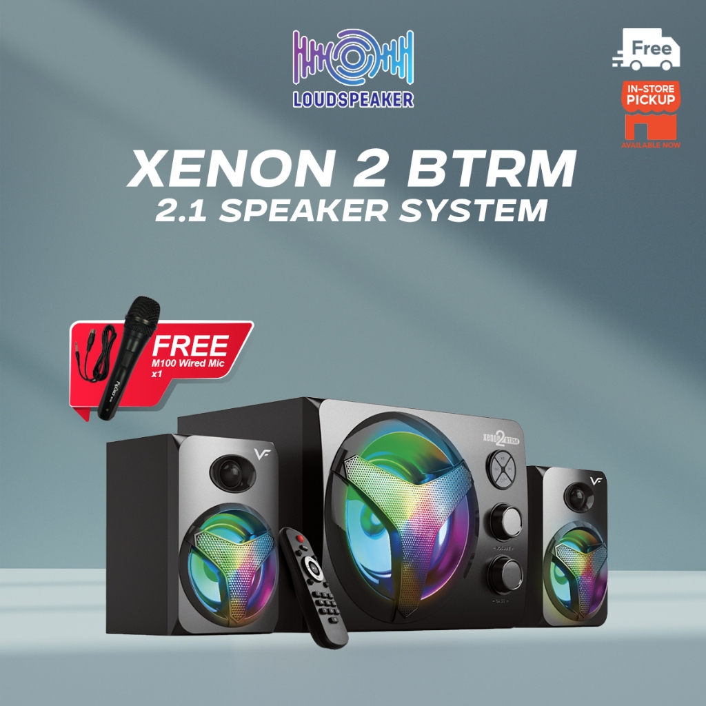 Vinnfier VF Xenon 2 BTRM 2 1 Speaker With Built In Bluetooth FM SD Card