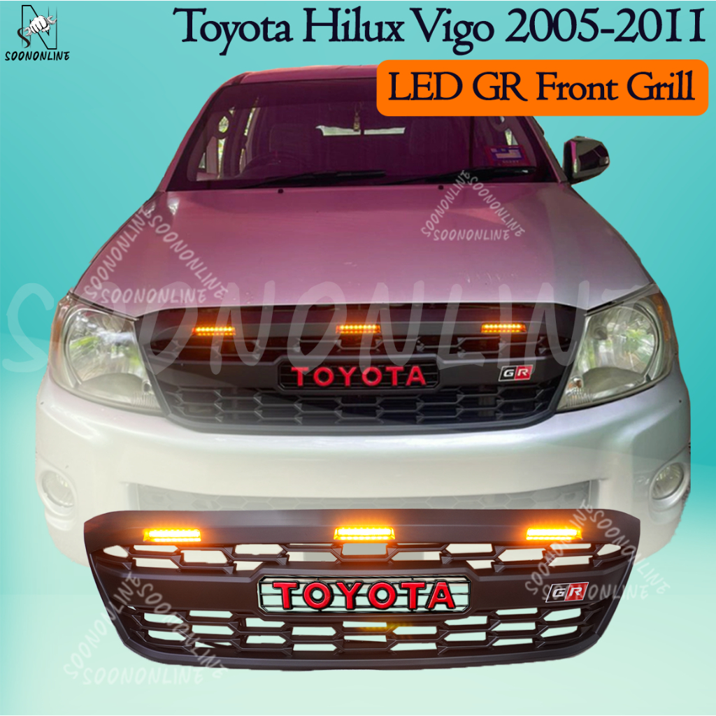 Toyota Hilux Vigo LED GR Front Grill 2005 2011 Vigo Front Grill GR