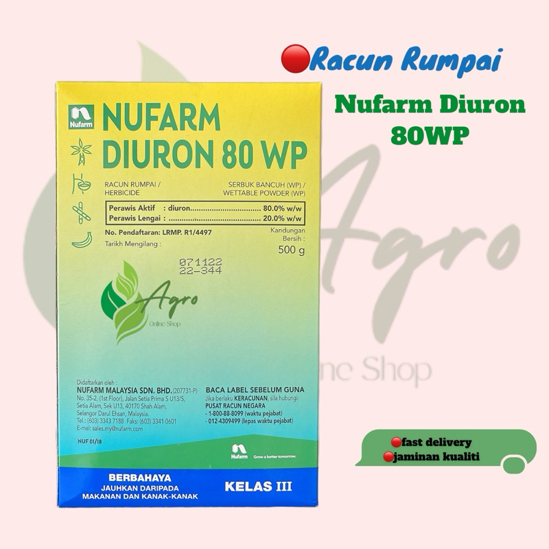 NUFARM DIURON 80 WP HERBICIDE 500GM RUMPUT RUMPAI Shopee Malaysia