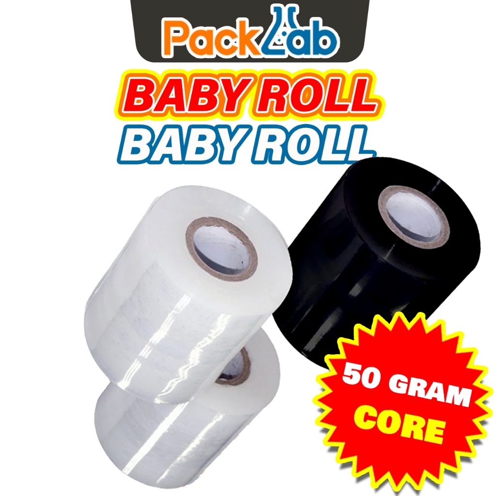 Baby Roll Stretch Film Mm X G Black Clear Plastic Wrap Packing