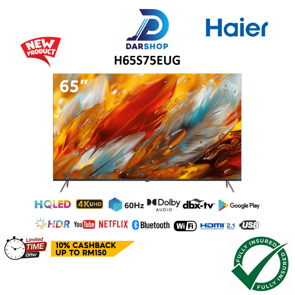 Haier S E Series Hqled Tv Inch K Smart Tv Uhd Android Qled Tv