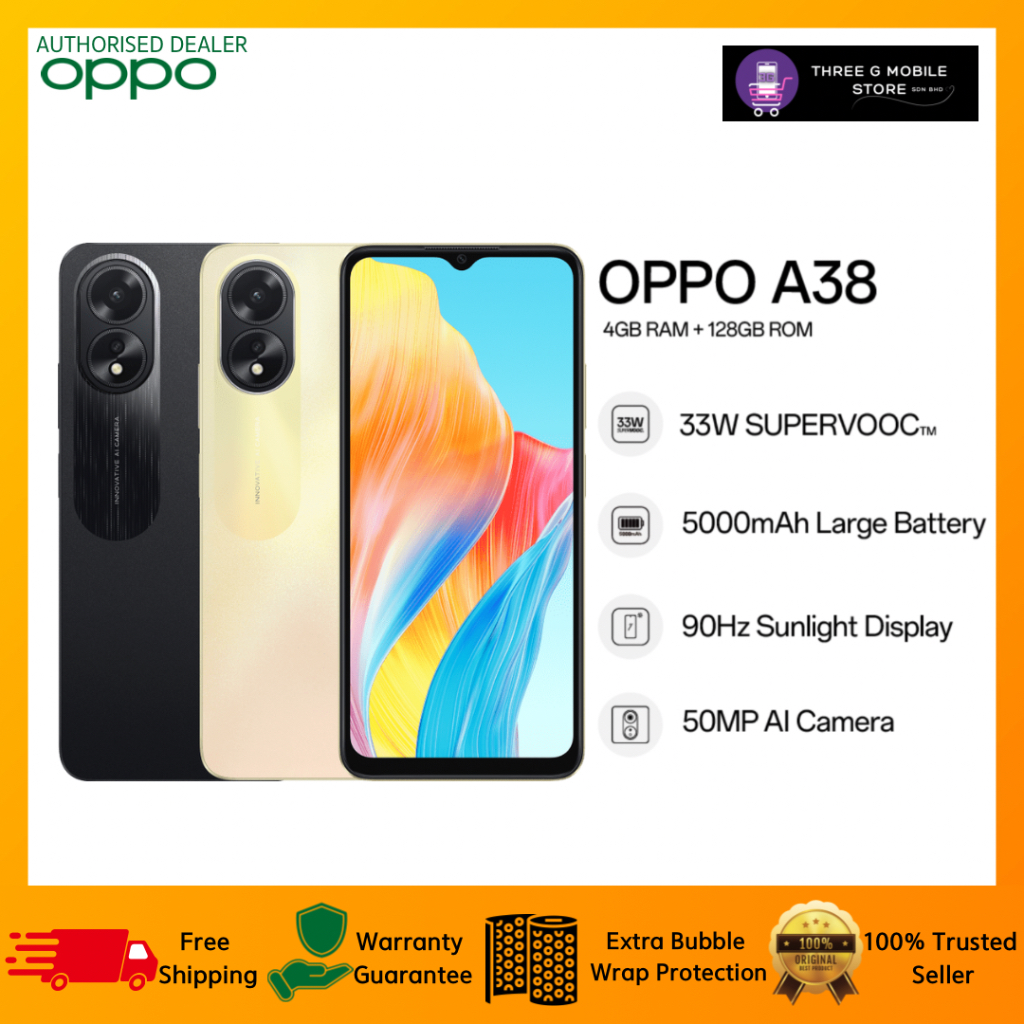 OPPO A38 Smartphone4GB 128GB 6GB 128GB90Hz Sunlight Display 33W