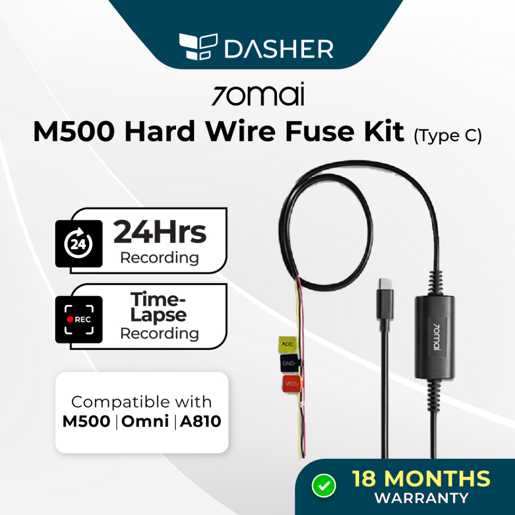 70mai Hard Wire Fuse Kit Type C UP03 Shopee Malaysia