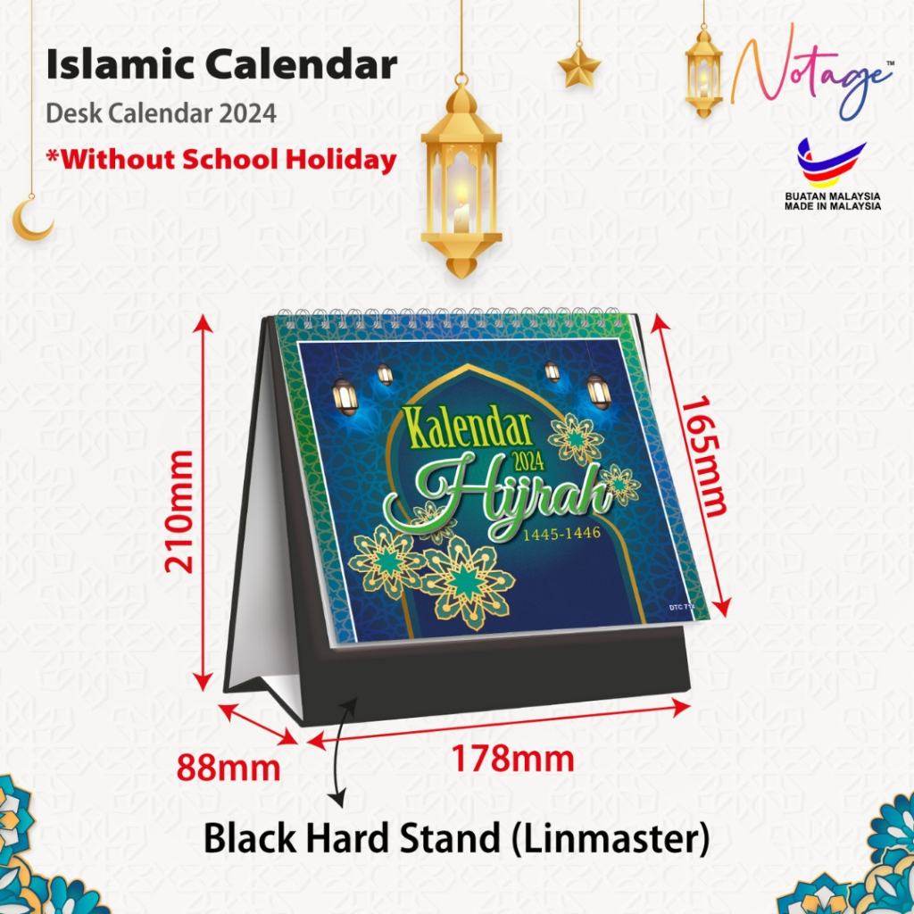 Year Kalendar Hijrah Table Calendar Desktop Flip Calendar Islamic