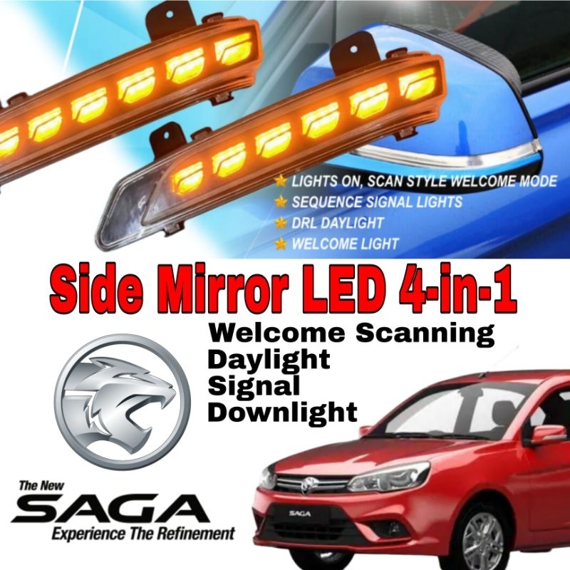 Proton PERSONA SAGA 2023 BLM FLX VVT PREVE Redant Side Mirror LED DRL