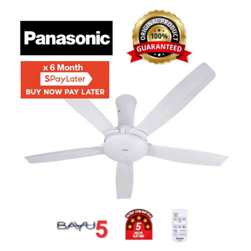 Panasonic Ceiling Fan Made In Malaysia Remote Control Bayu 5 F M14D5