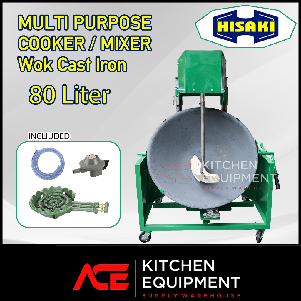 Hisaki Cast Iron Wok Hp X V Mesin Pengacau Dodol Multi