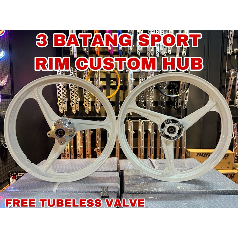 ENKEI SPORT RIM 3 BATANG CUSTOM HUB WHITE Y15ZR Y16ZR Shopee Malaysia