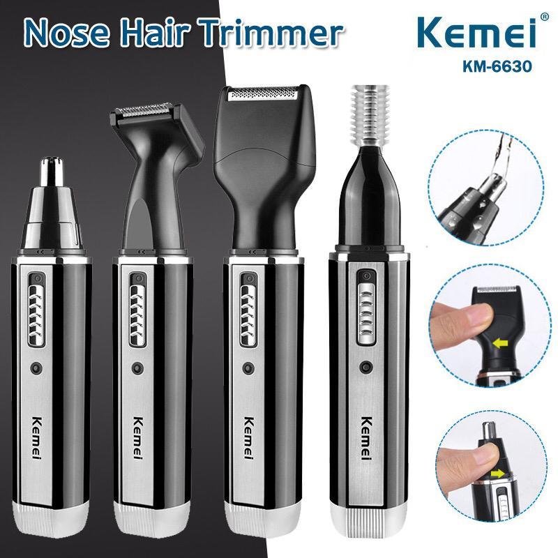 Kemei KM 6630 4 In 1 Nose Hair Beard Eyebrow Rechargeable Electric