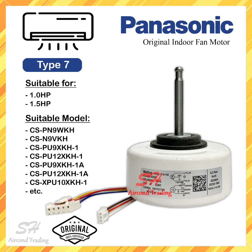 ORIGINAL PANASONIC AIRCOND INDOOR FAN MOTOR 1 0HP 1 5HP 2 0HP 2 5HP