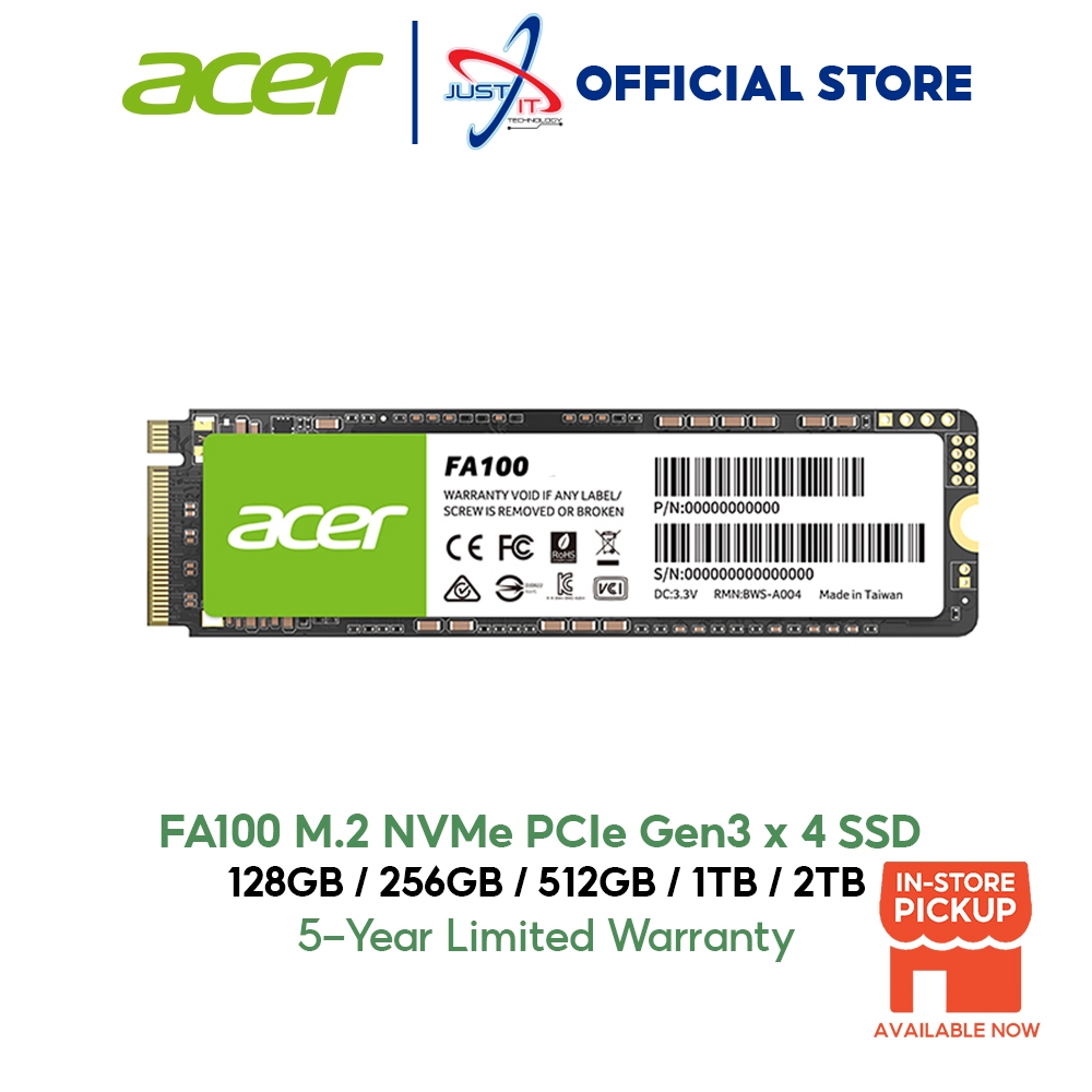 Acer Fa M Nvme Pcie Gen X Ssd Gb Gb Tb Shopee Malaysia