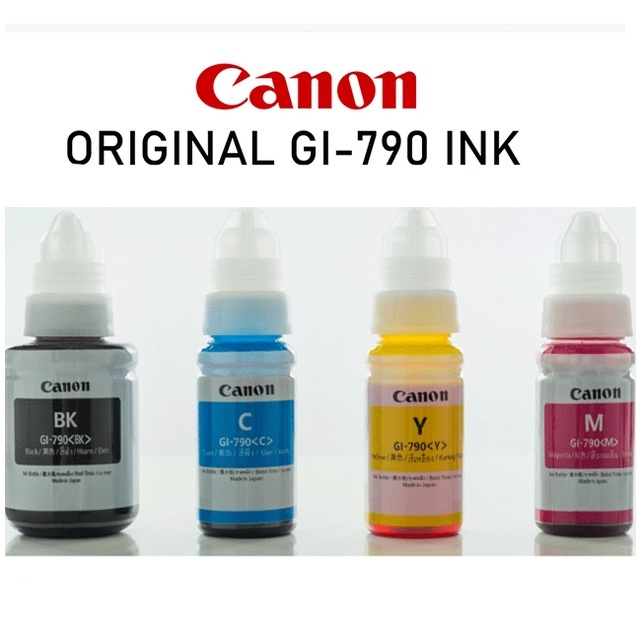 ORIGINAL CANON GI790 GI 790 BLACK CMY ORIGINAL REFILL INK G1000 G1010