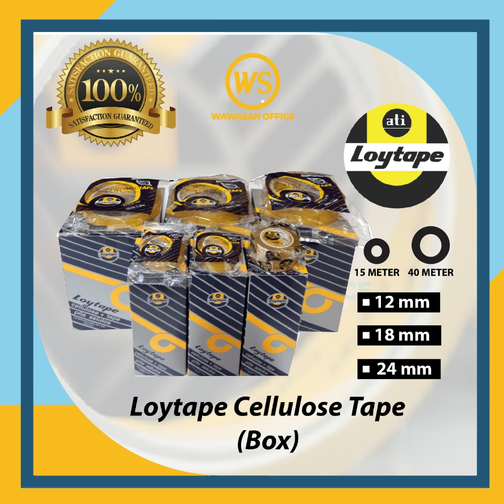 Loytape Box Loy Tape Cellulose Tape Selotape Cellophane Tape