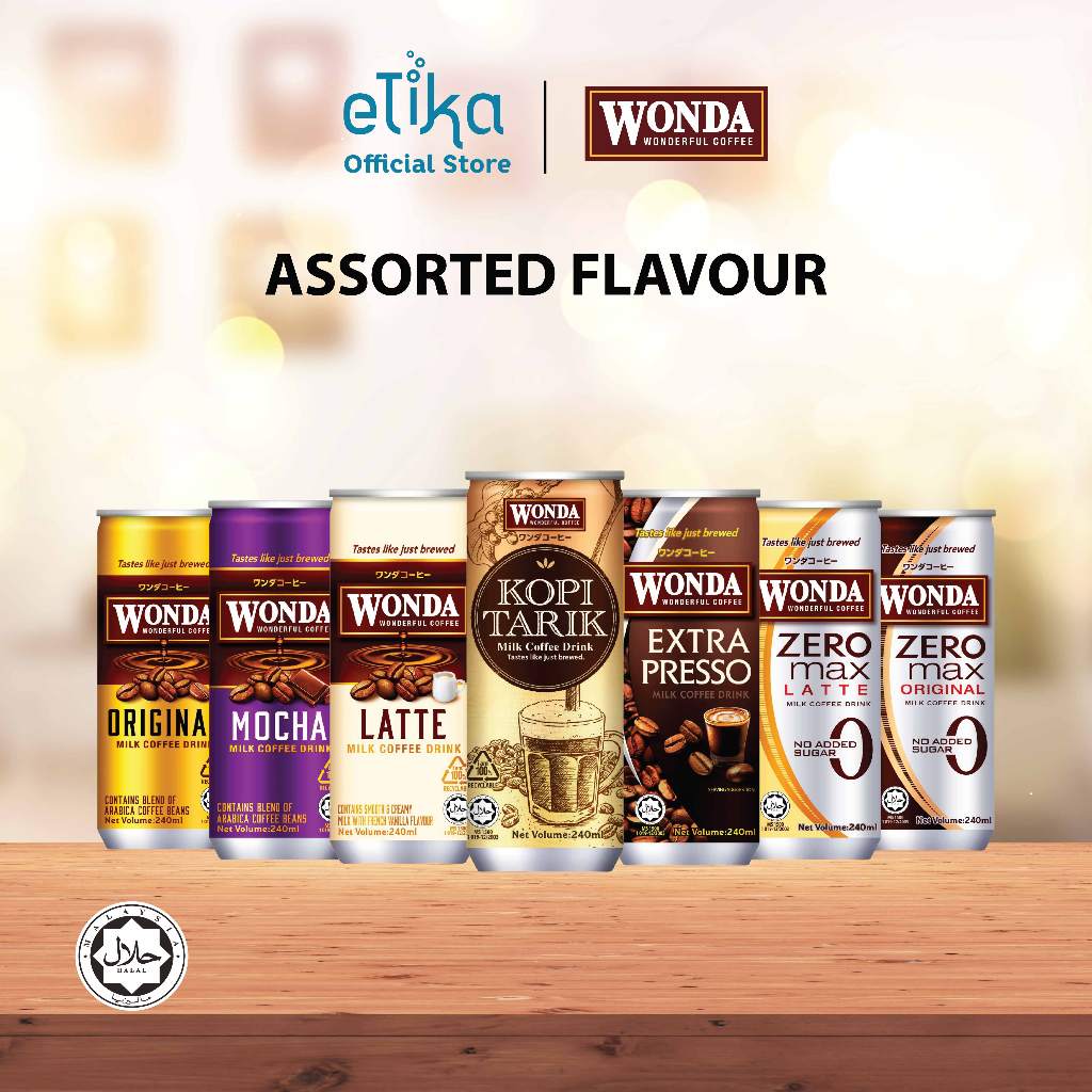 Wonda Coffee Latte Coffee Mocha Extra Presso Kopi Tarik Original Zero