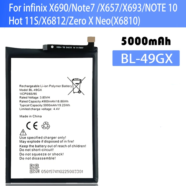 Mah New Ori Long Lasting Stable Battery Bl Gx Infinix Zero X