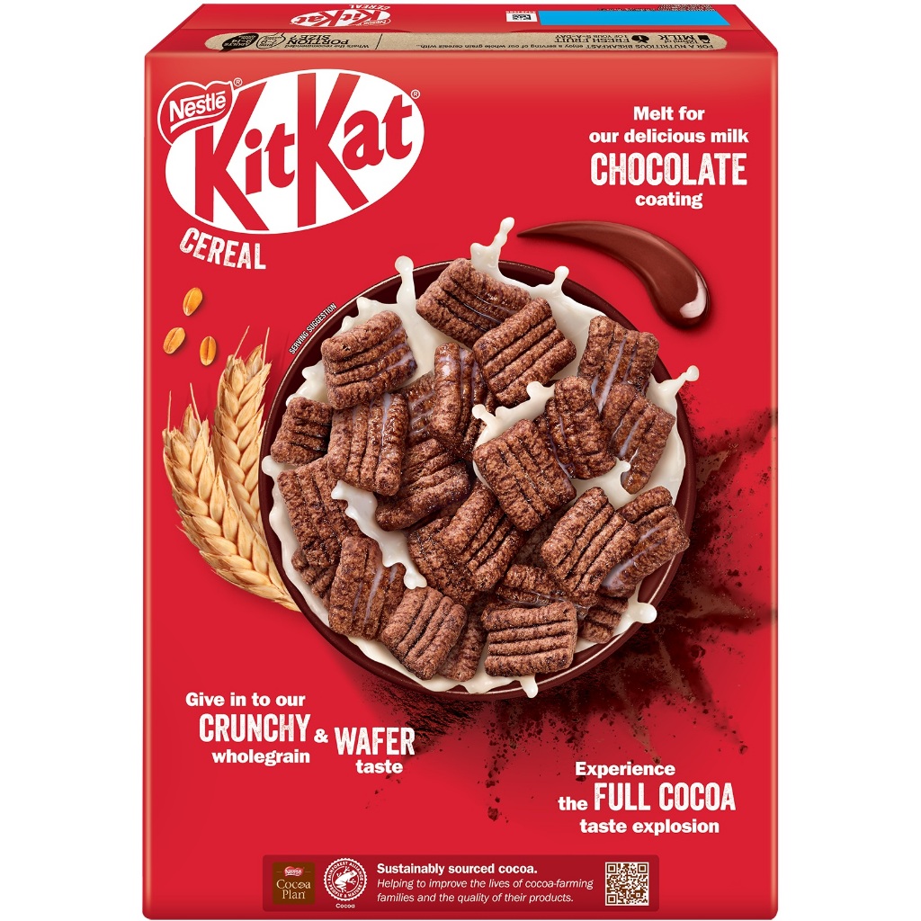 Nestle Kit Kat Cereal Melt For Delicious Chocolate Coating Crunchy