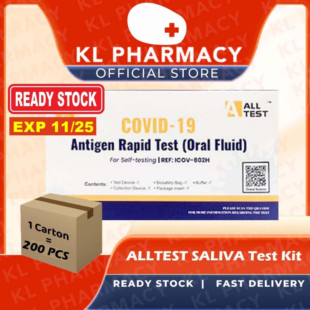 Exp One Cart Pcs Kl Pharmacy Alltest Saliva Antigen Test