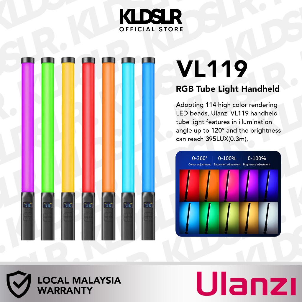 Ulanzi Vl Rgb Stick Light Wand Handheld Tube Light Led Video Light