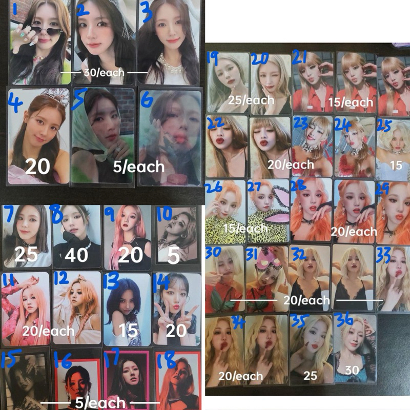 G I Dle Gidle Photocards Tomboy Miyeon Minnie Soyeon Yuqi Shuhua