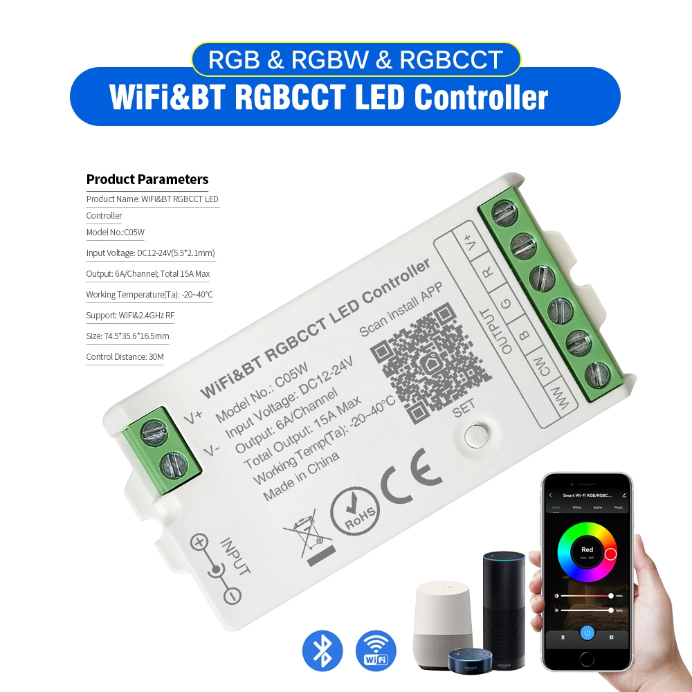 Smart Led Strip Controller Dc V V Remote Control For Single Color