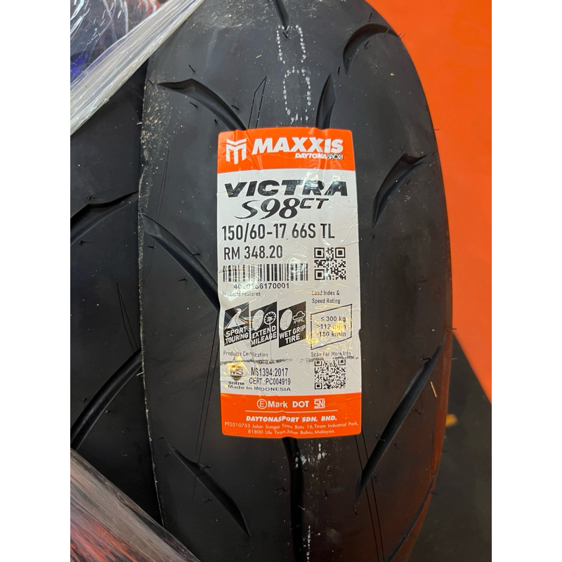 MAXXIS Tayar Maxxis Victra ST S98 F1 Tyre Size 17 14 13 Inches S 98