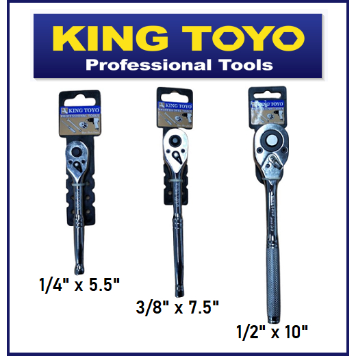 KING TOYO HEAVY DUTY QUICK RELEASE RATCHET HANDLE 1 2 1 4 3 8