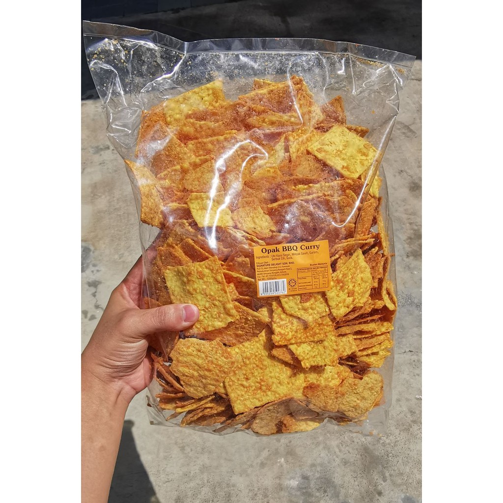 G Kg Freshly Made Aaa Opak Bbq Curry Powder Tapioca Chips Kerepek