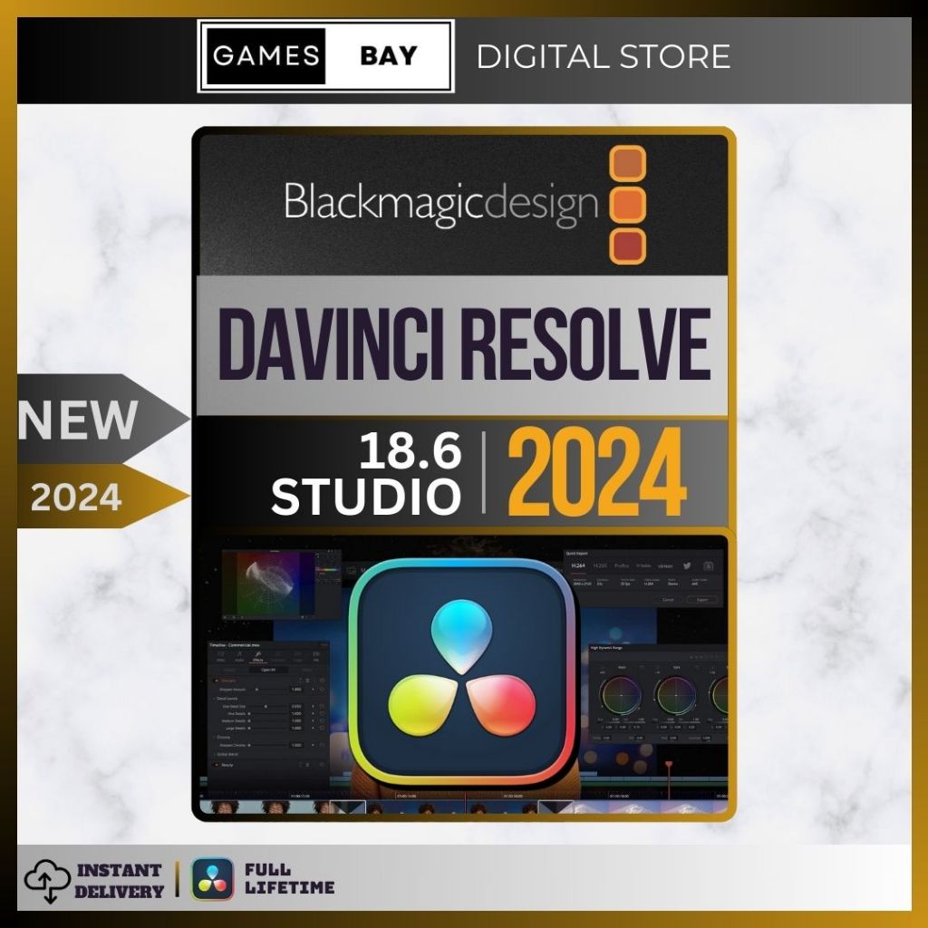 Lifetime Davinci Resolve Studio Professional Video Editing