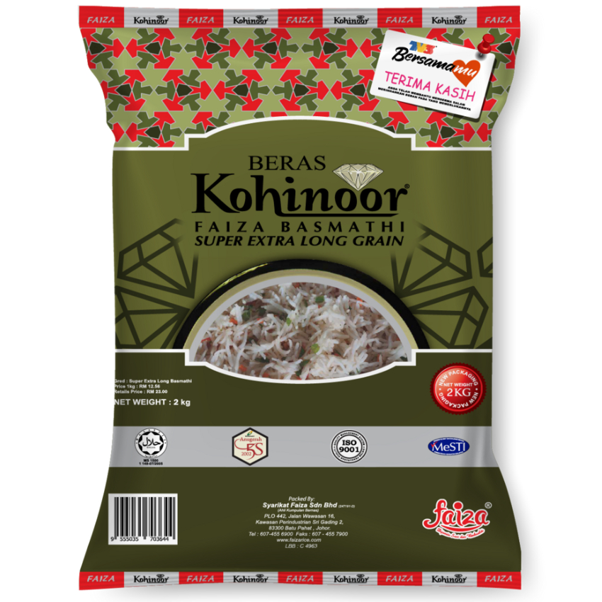 Beras Faiza Kohinoor Super Extra Long Grain Kg Shopee Malaysia