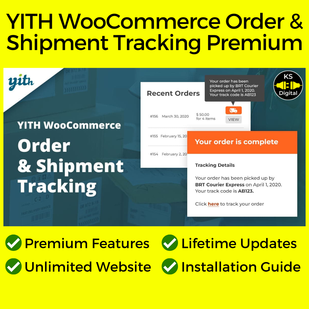 Latest YITH WooCommerce Order Shipment Tracking Premium WordPress