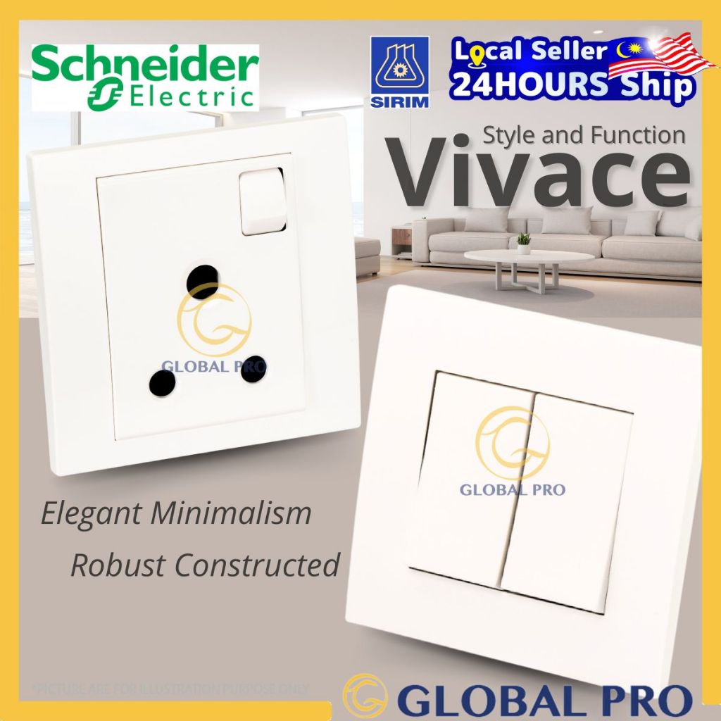 SCHNEIDER VIVACE SERIES Switch Socket Outlet Switches Sirim Approved