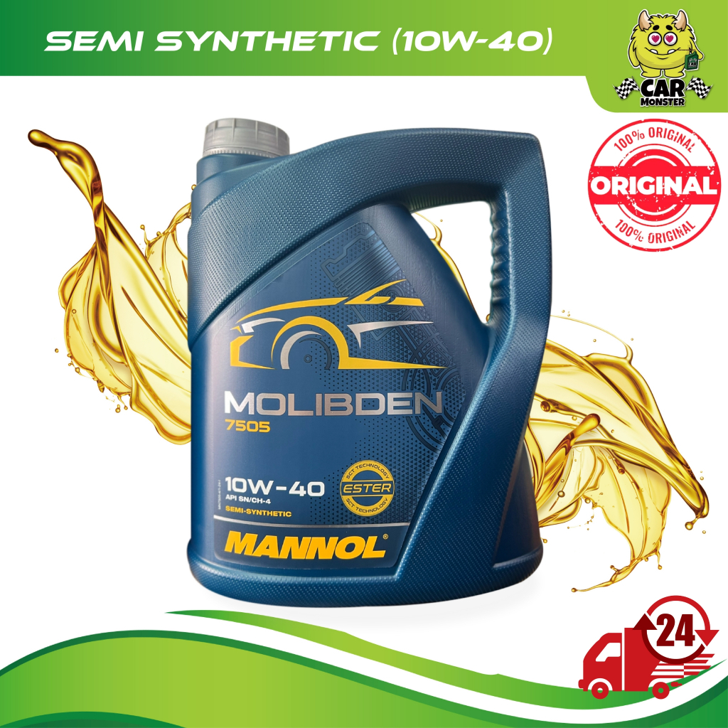 ORIGINAL MANNOL 7505 MOLIBDEN 10W40 Semi Synthetic Engine Oil 4 Litre