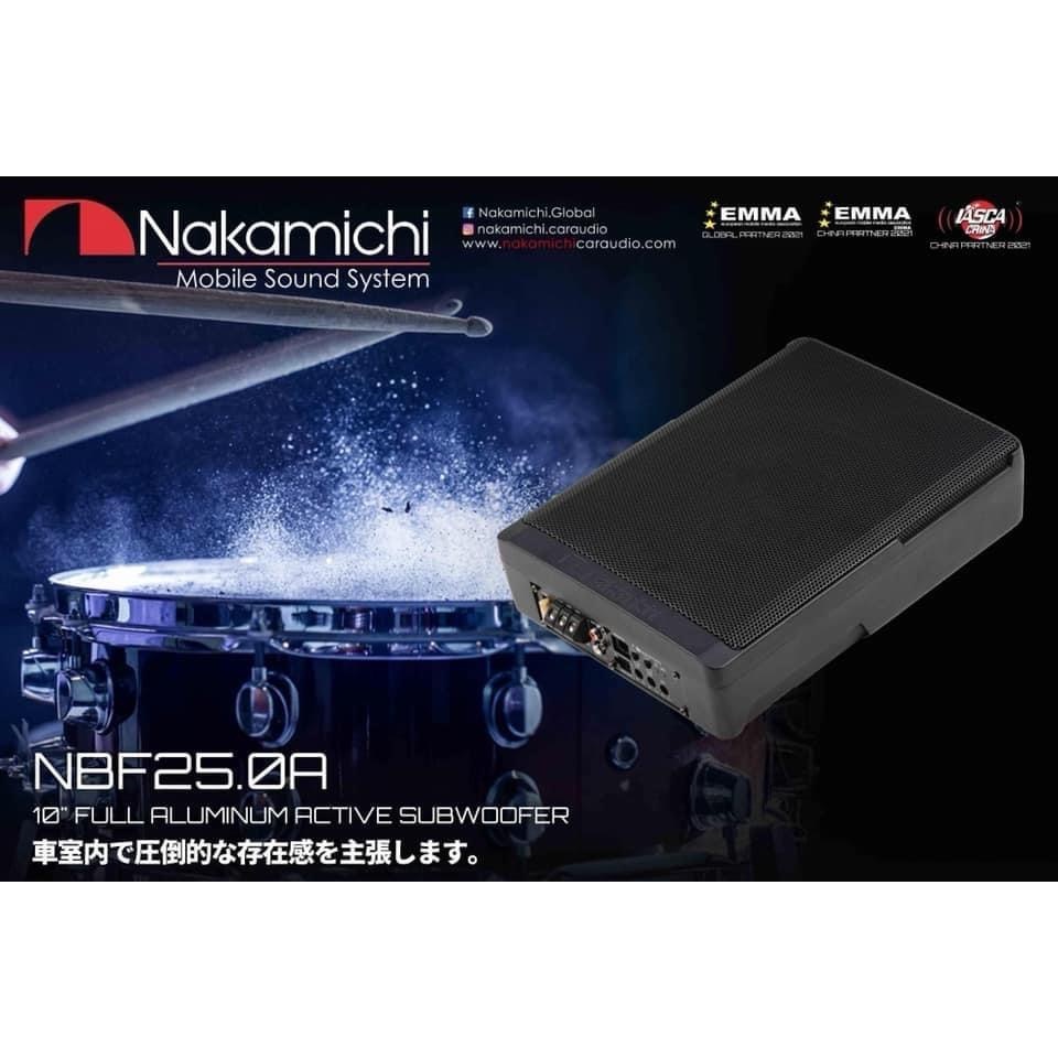 Car Woofer Nakamichi NBF25 0A 10 Inch Full Aluminum Active Subwoofer