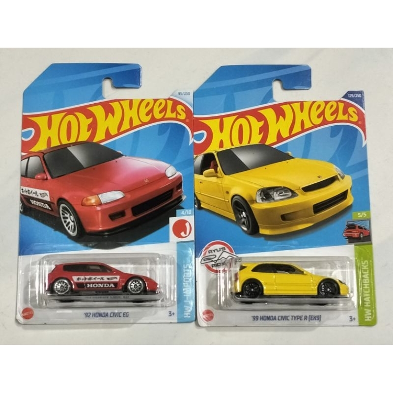 HOT WHEELS HONDA LOT EG6 EK9 HOT WHEELS HONDA CIVIC EK9 HONDA