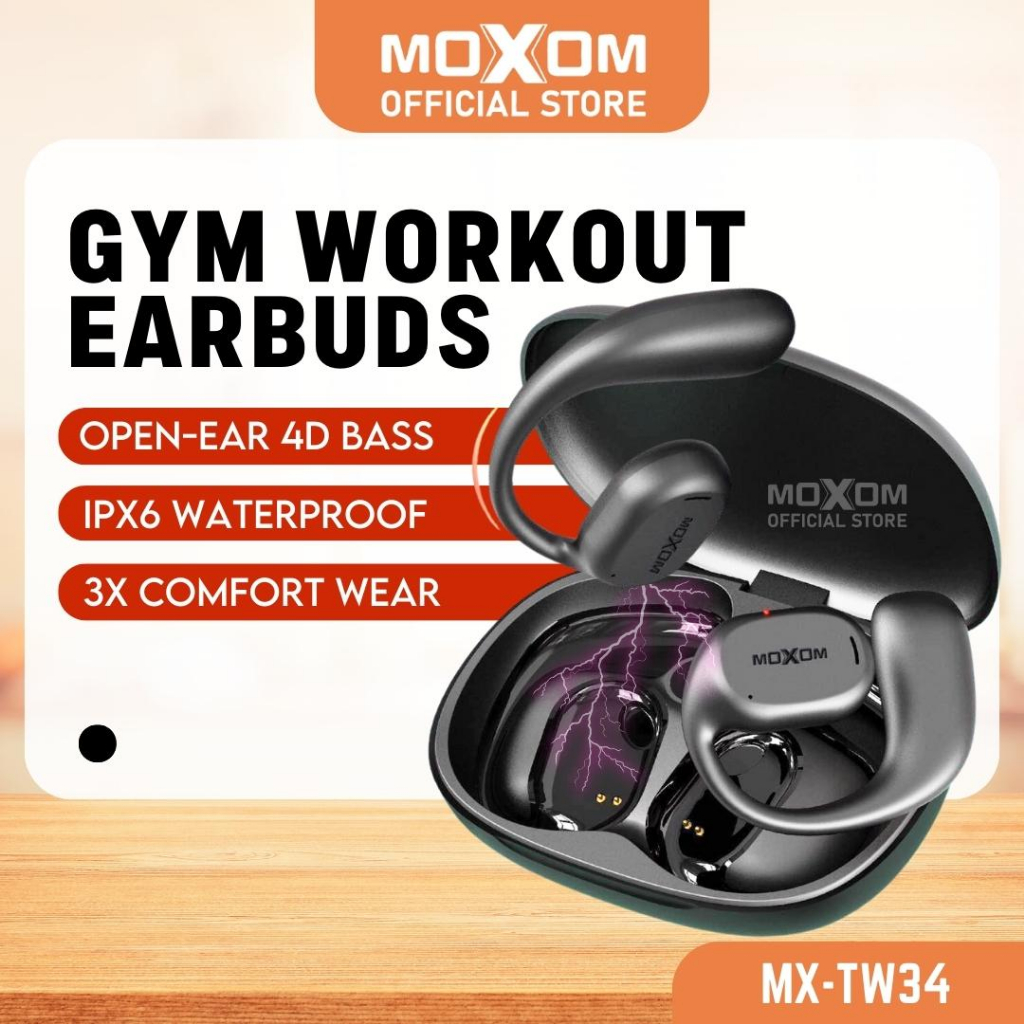 Moxom Original Gym Workout Bluetooth Air Conduction Earbud Stereo Bass