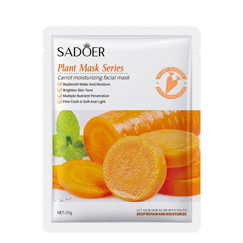 Original Sadoer Facemask Sheet Plant Mask Series Carrot Moisturizing