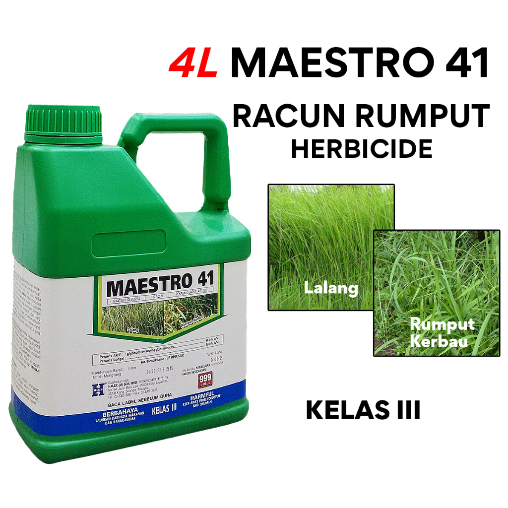 4L Maestro 41 Racun Rumput Racun Rumpai Racun Lalang Racun Serap