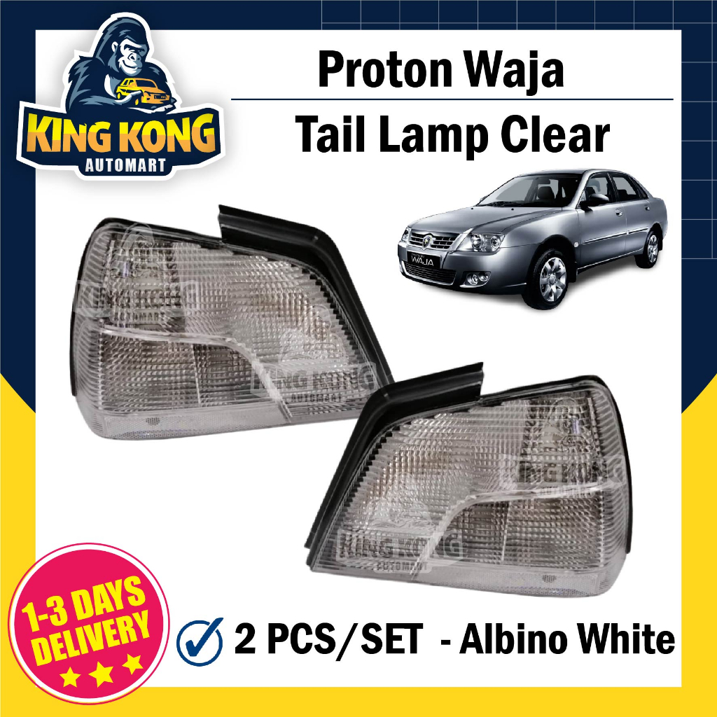 Proton Waja Tail Lamp Albino White 2PCS Set Lampu Belakang Waja Albino