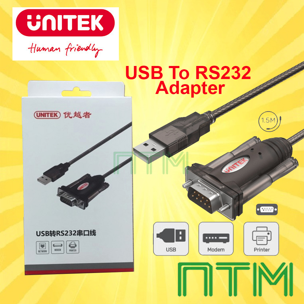 Unitek Usb To Db Rs Female Usb To Db Rs Male Adapter Cable