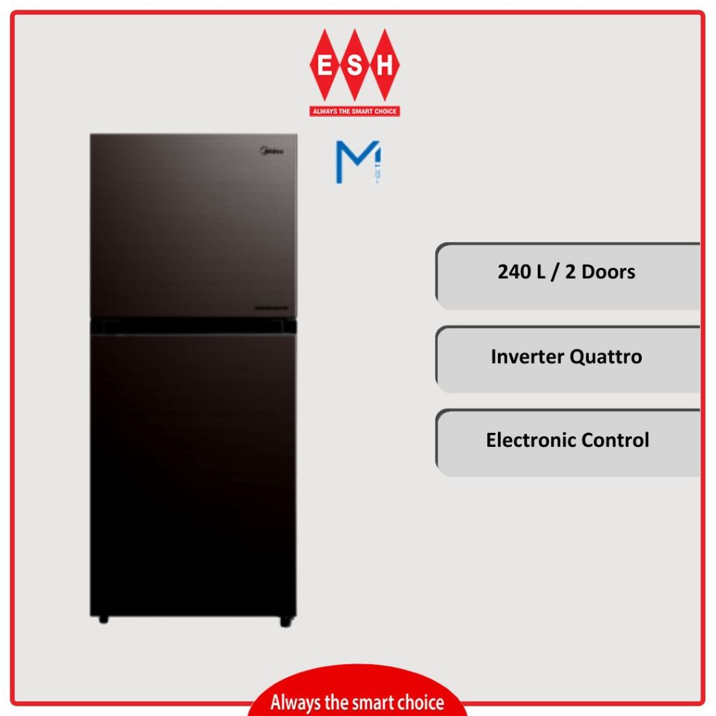 Midea MDRT307MTB28 MY 240L Inverter Quattro 2 Door Refrigerator ESH