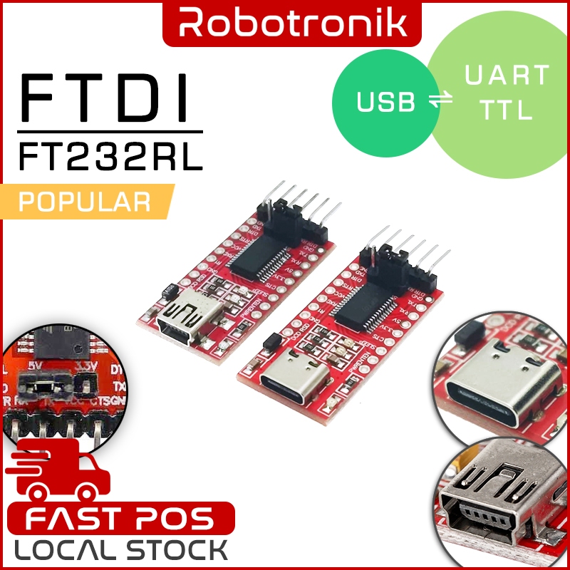 Ftdi Usb To Ttl Serial Tx Rx Uart Converter Module Ft Rl