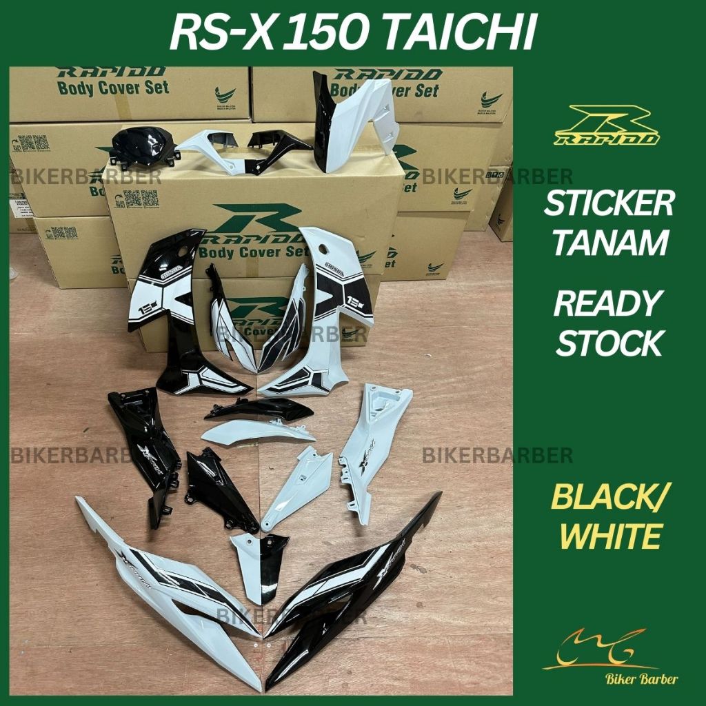 Rapido Cover Set Honda Rs X Rsx Taichi Black White Body Coverset