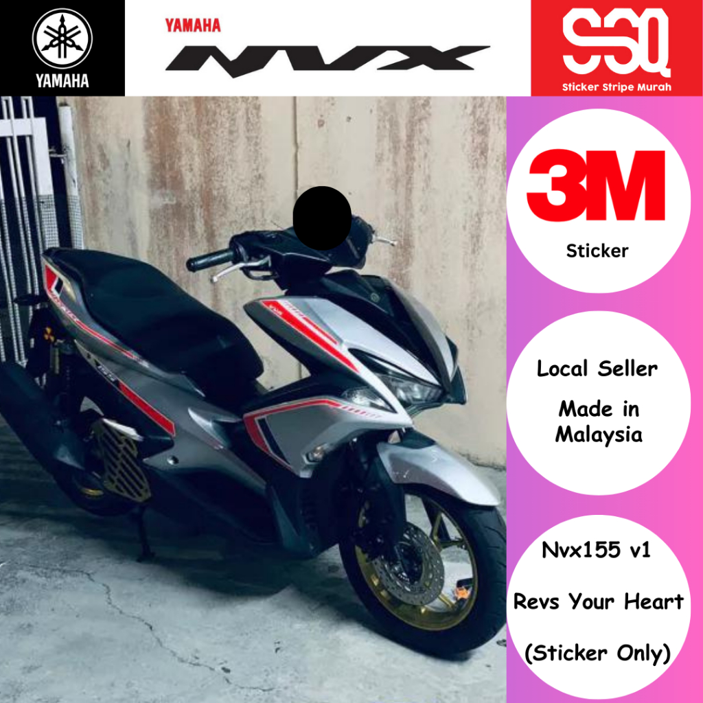 High Quality AAA Premium Sticker Stripe Yamaha Nvx V1 Thai Aerox Cover