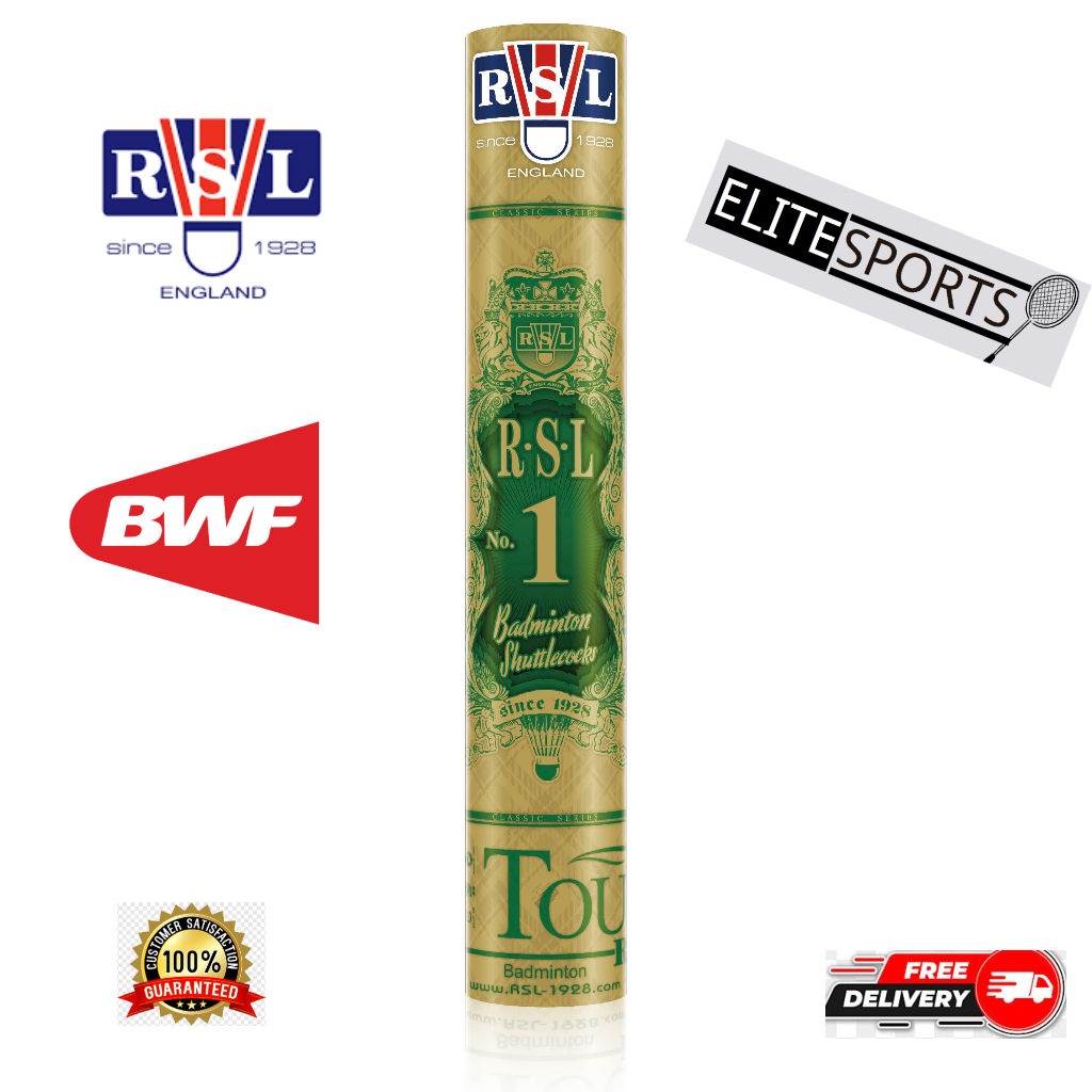 RSL Tourney NO 1 Badminton Shuttlecock Speed 77 1Tube 12pcs