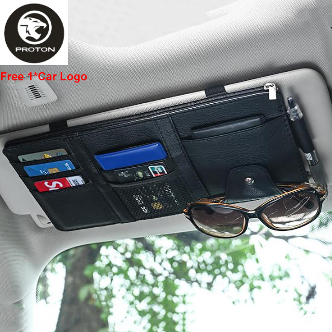 Car Sun Visor Organizer With Zipper Sun Visor Storage Bag Multi Purpose