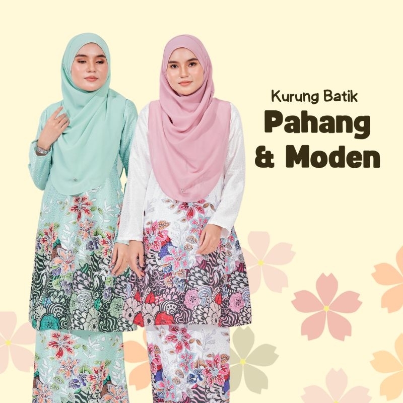 Baju Kurung Batik Moden Dan Pahang Ironless Saiz Xs S M L Xl Xl Xl