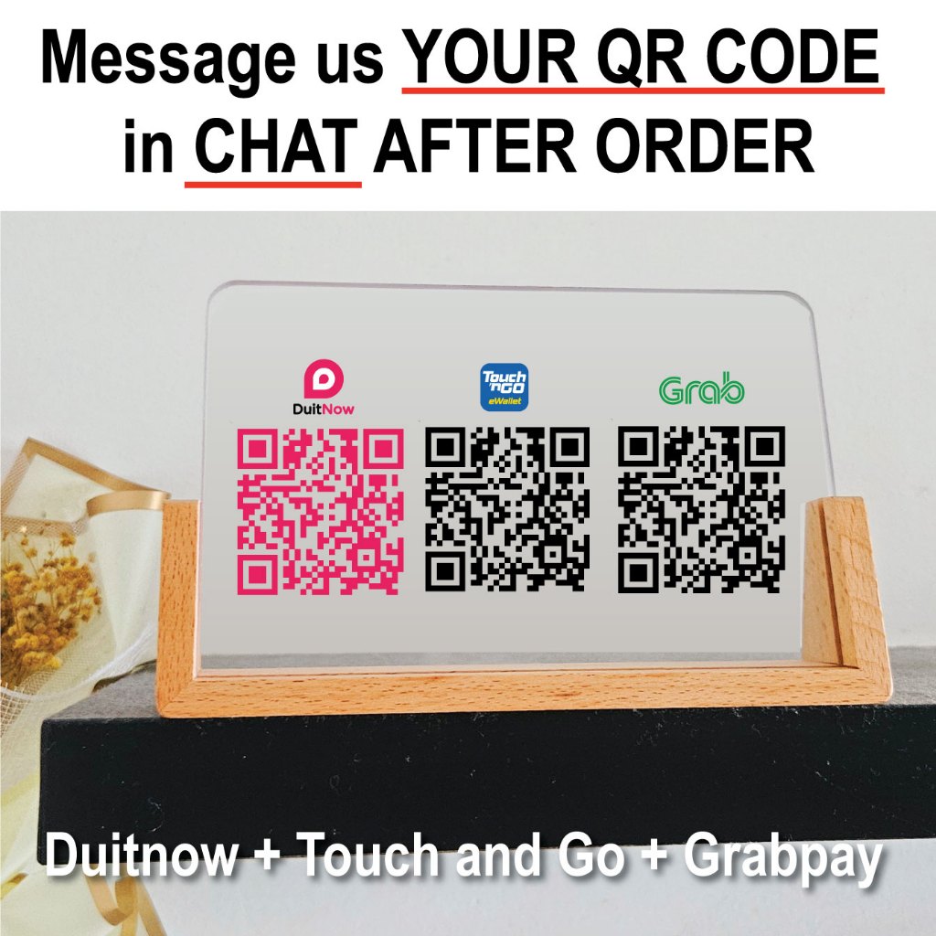 Ewallet QR Code Stand QR Pay Stand DuitNow TouchNgo QrPay Maybank