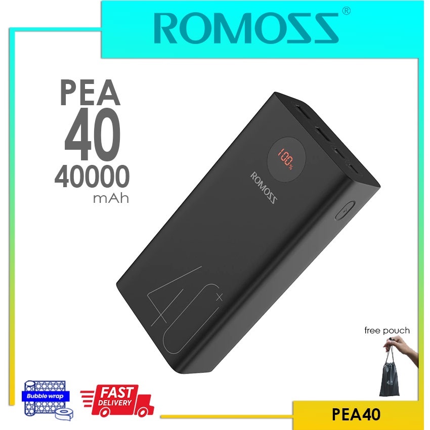 Romoss Pea Mah Large Capacity W Two Way Fast Charging