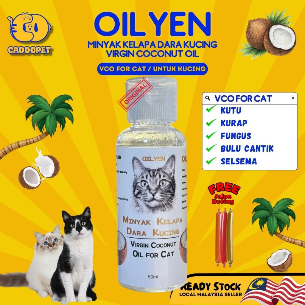 OILYEN Virgin Coconut Oil For Cat Minyak Kelapa Dara Kucing VCO Bagi